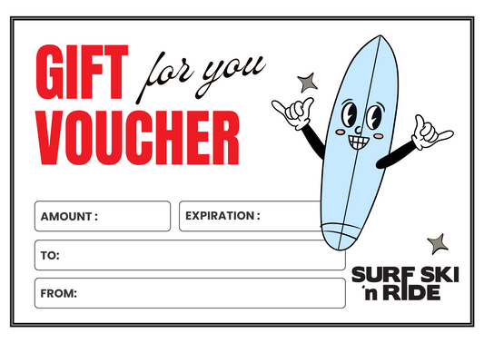 Surf, Ski n' Ride. Gift Voucher